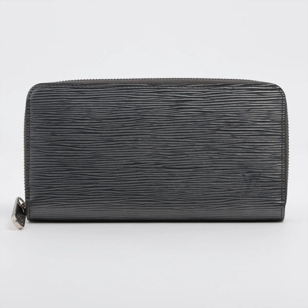 Louis Vuitton Epi Zippy Wallet Silver M82794 Leather Long Round Zipper Men's